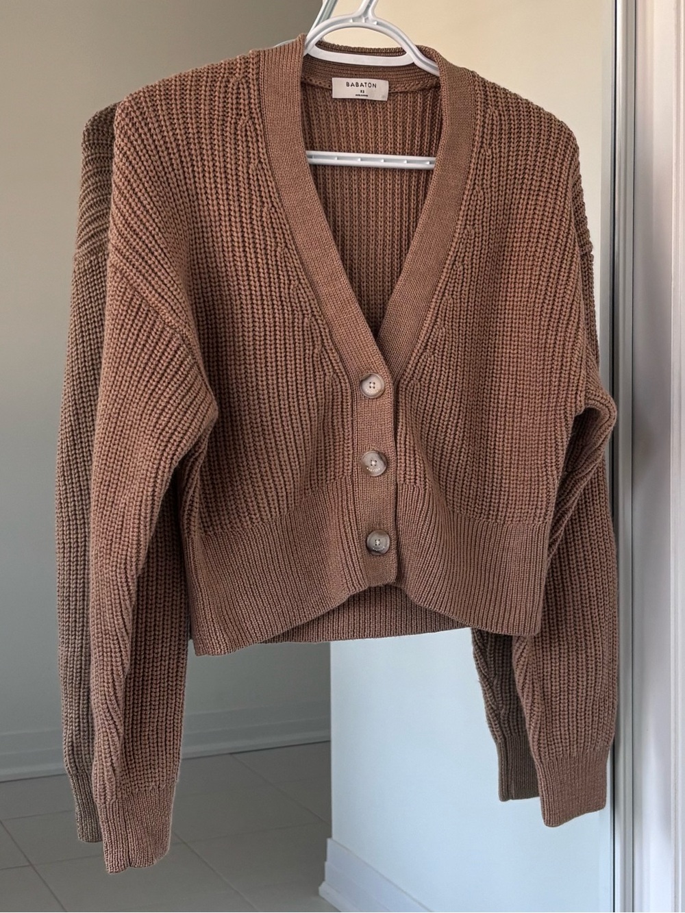 Babaton Canberra Merino Wool Knit Cardigan Sweater